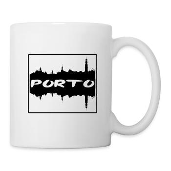 Porto Portugal Skyline Silhouette Reise Souvenir - Tasse - Weiß - Rechts