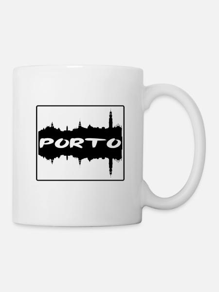 Porto Portugal Skyline Silhouette Souvenir de voyage - Mug blanc - blanc