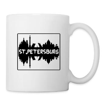 Saint-Pétersbourg Russie Skyline Silhouette Travel Sou - Mug blanc - blanc - Droite
