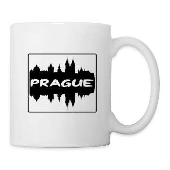 Prag Tschechien Skyline Silhouette Reise Souvenir - Tasse - Weiß - Rechts