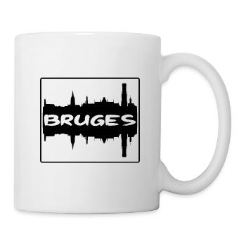 Bruges Belgium Skyline Silhouette Travel Souvenir - Mug - white - Right