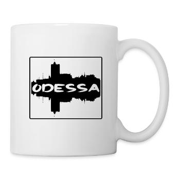 Odessa Ukraine Skyline Silhouette Souvenir de voyage - Mug blanc - blanc - Droite