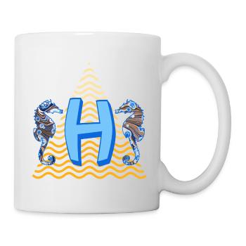 Hippocampe e 262 h - Mug blanc - blanc - Droite