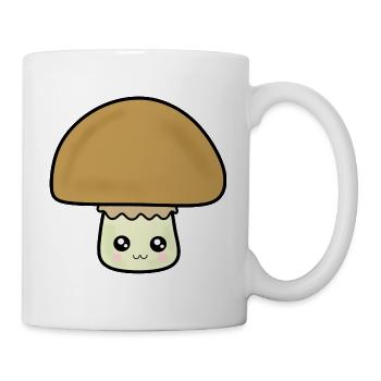 Kawaii mushroom mushroom cute with face - Mug - white - Right