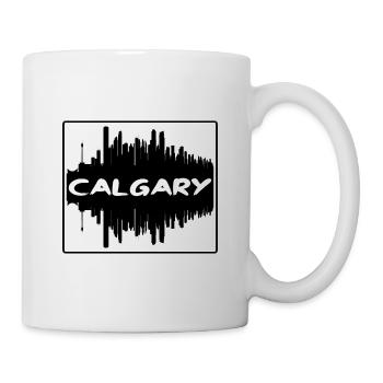 Calgary Canada Skyline Silhouette Travel Souvenir - Mug - white - Right