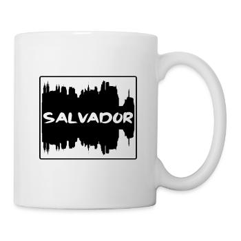 Salvador Brasilien Skyline Silhouette Reise Souvenir - Tasse - Weiß - Rechts