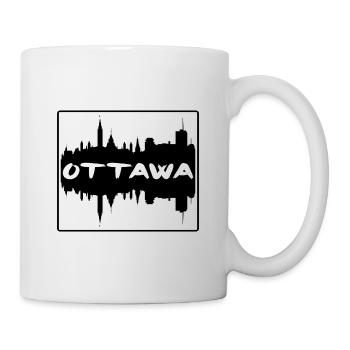 Ottawa Canada Skyline Silhouette Souvenir de voyage - Mug blanc - blanc - Droite