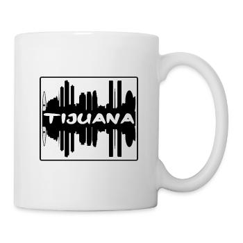 Tijuana Mexique Skyline Silhouette Souvenir de voyage - Mug blanc - blanc - Droite