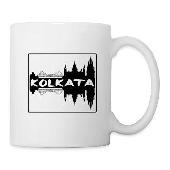 Kolkata Inde Skyline Silhouette Souvenir de voyage - Mug blanc - blanc - Droite