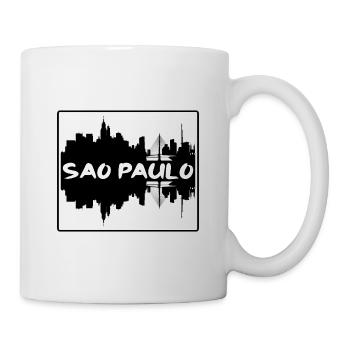Sao Paulo Brasilien Skyline Silhouette Reise Souveni - Tasse - Weiß - Rechts