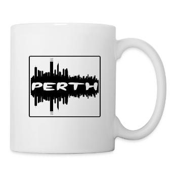 Perth Australie Skyline Silhouette Souvenir de voyage - Mug blanc - blanc - Droite
