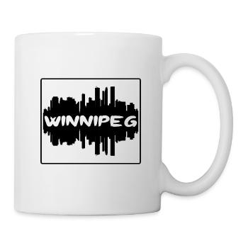 Winnipeg Canada Skyline Silhouette Souvenir de voyage - Mug blanc - blanc - Droite