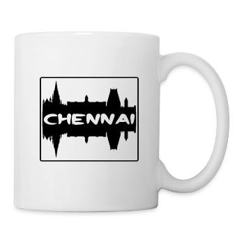 Chennai Inde Skyline Silhouette Souvenir de voyage - Mug blanc - blanc - Droite