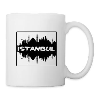 Istanbul Turkey Skyline Silhouette Travel Souvenir - Mug - white - Right
