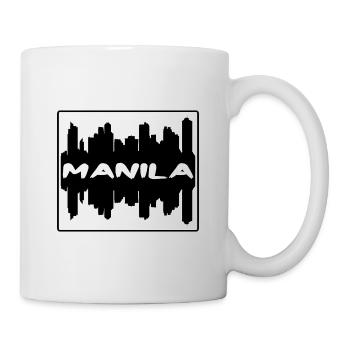 Manila Philippinen Skyline Silhouette Reisen Souve - Tasse - Weiß - Rechts