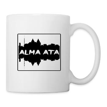 Alma Ata Kazakhstan Skyline Silhouette Travel Souv - Mug - white - Right
