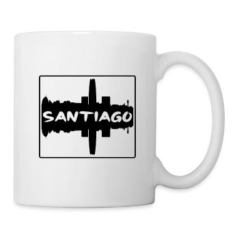 Santiago Chile Skyline Silhouette Reise Souvenir - Tasse - Weiß - Rechts
