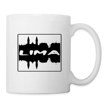 Lima Peru Skyline Silhouette Reise Souvenir - Tasse - Weiß - Rechts