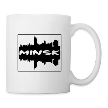 Minsk Weißrussland Skyline Silhouette Reise Souvenir - Tasse - Weiß - Rechts