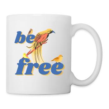 be free - Tasse - Weiß - Rechts