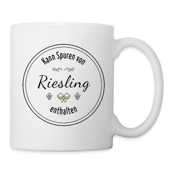 Kann Spuren von Riesling enthalten - Tasse - Weiß - Rechts