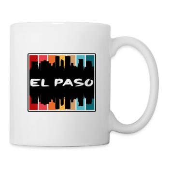 El Paso Texas Usa Skyline Silhouette Travel Souven - Tasse - Weiß - Rechts
