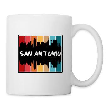 San Antonio Texas USA Skyline Silhouette Reisen So - Tasse - Weiß - Rechts