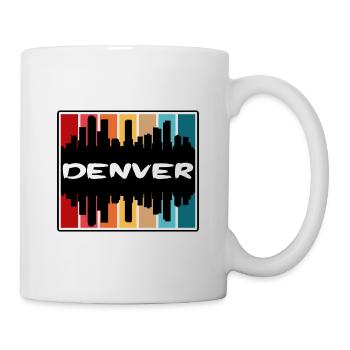 Denver Colorado États-Unis Skyline Silhouette Souv de voyage - Mug blanc - blanc - Droite