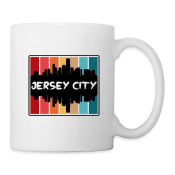 Jersey City New Jersey États-Unis Skyline Silhouette - Mug blanc - blanc - Droite