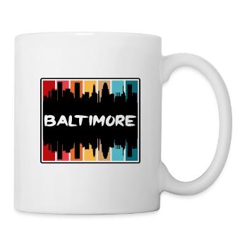 Baltimore Maryland États-Unis Skyline Silhouette Voyage S - Mug blanc - blanc - Droite
