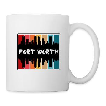 Fort Worth Texas Usa Skyline Silhouette Travel Sou - Mug - white - Right