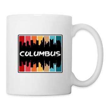 Columbus Ohio États-Unis Skyline Silhouette Travel Souven - Mug blanc - blanc - Droite