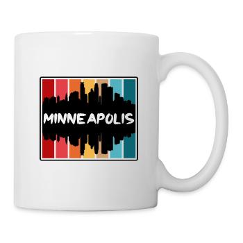 Minneapolis Minnesota Usa Skyline Silhouette Trave - Mug - white - Right
