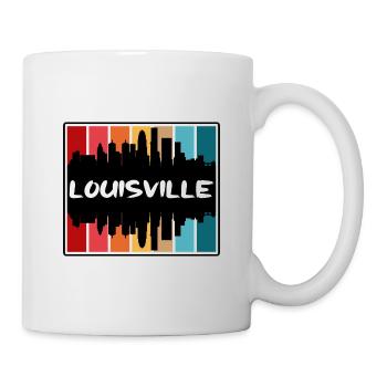 Louisville Kentucky USA Skyline Silhouette Reisen - Tasse - Weiß - Rechts