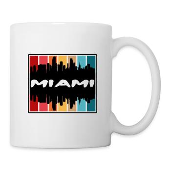 Miami Florida Usa Skyline Silhouette Travel Souven - Tasse - Weiß - Rechts