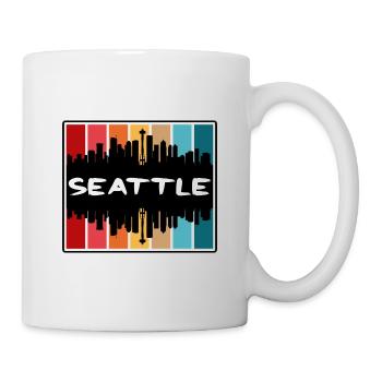 Seattle Washington Usa Skyline Silhouette Travel S - Tasse - Weiß - Rechts