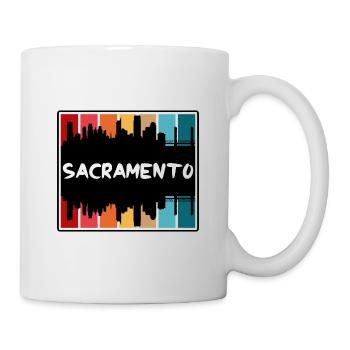 Sacramento Californie États-Unis Skyline Silhouette Trave - Mug blanc - blanc - Droite