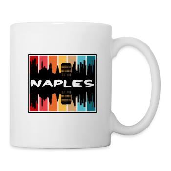 Naples Italy Skyline Silhouette Travel Souvenir - Mug - white - Right