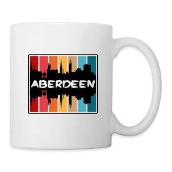 Aberdeen Schottland Skyline Silhouette Reise Souven - Tasse - Weiß - Rechts