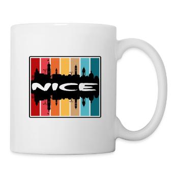 Nice France Skyline Silhouette Travel Souvenir - Mug - white - Right