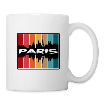 Paris France Skyline Silhouette Travel Souvenir - Mug - white - Right