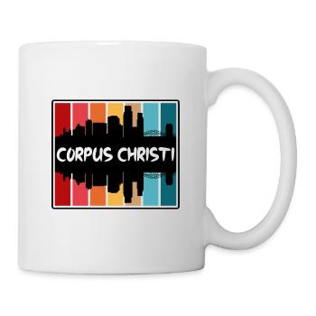 Corpus Christi Texas Usa Skyline Silhouette Travel - Tasse - Weiß - Rechts
