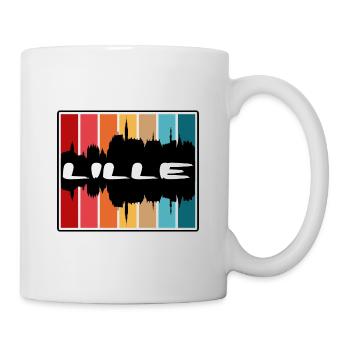 Lille France Skyline Silhouette Voyage Souvenir - Mug blanc - blanc - Droite