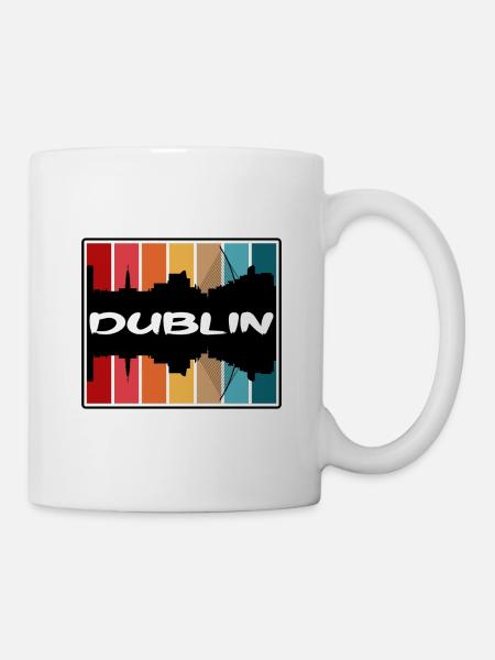 Dublin Ireland Skyline Silhouette Travel Souvenir - Mug - white