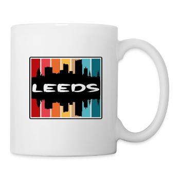 Leeds England Skyline Silhouette Travel Souvenir - Mug - white - Right