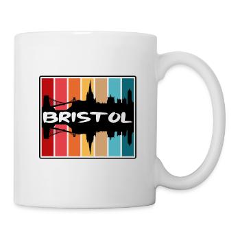 Bristol England Skyline Silhouette Travel Souvenir - Mug - white - Right