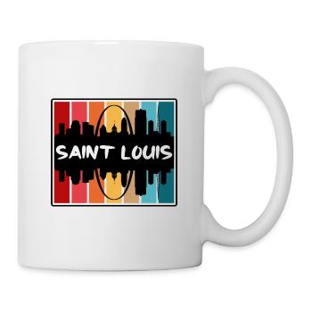 Saint Louis Missouri USA Skyline Silhouette Reisen - Tasse - Weiß - Rechts