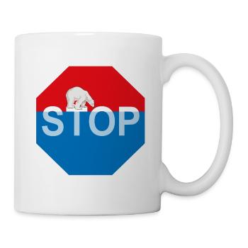 Réchauffement climatique ours polaire - Mug blanc - blanc - Droite