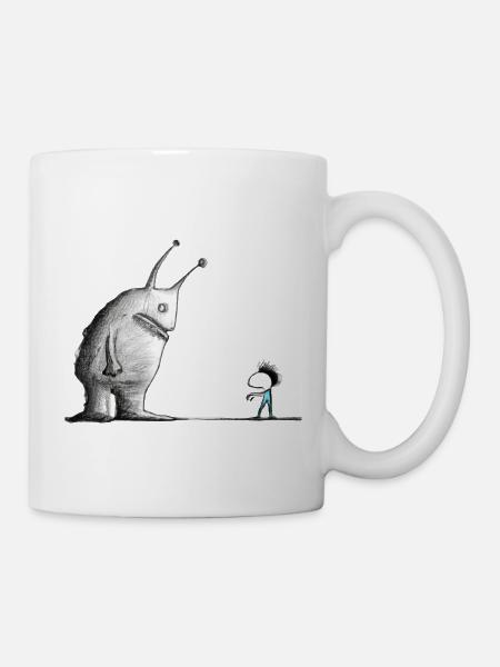 human and monster - Mug - white