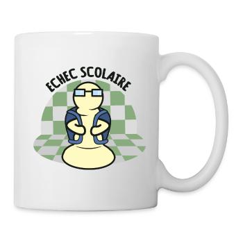 Echec scolaire, Jeu de mots jeu Echecs Ecole - Mug blanc - blanc - Droite
